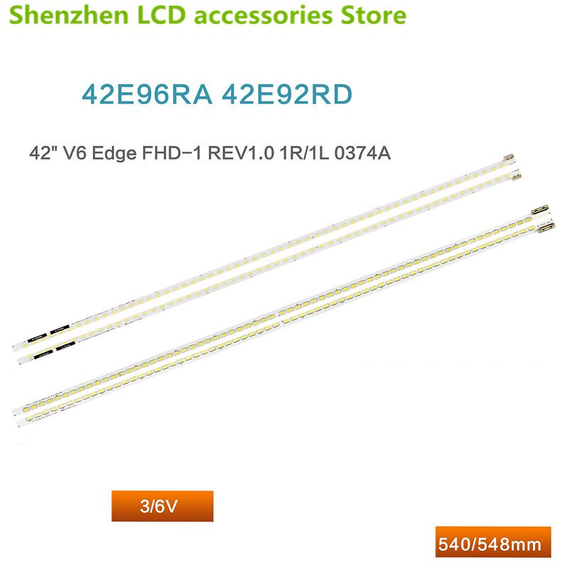 42Inch Aluminium 100% Lcd Tv Backlight Bar Skyworth 42E96RA 42E92RD V6 Rand FHD-1 REV1.0 1R1L 0374A 3V 64LED 548Mm