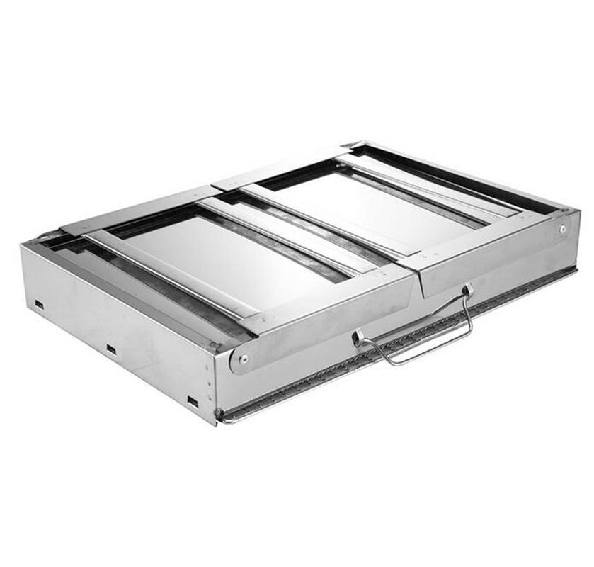 Bbq Grill 35*27*20Cm Picknick Bbq Houtskool Grills Voor Barbecue & Sliver Outdoor Roestvrij staal Wandelen Houtskool