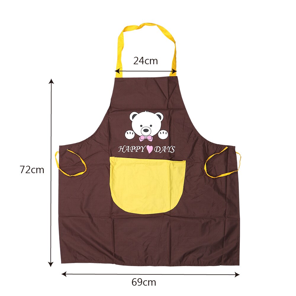 HOOMIN Cartoon Bear Microfiber Aprons Home Kitchen Chef Restaurant Waiter Apron For Man Woman Cooking Apron With Pockets