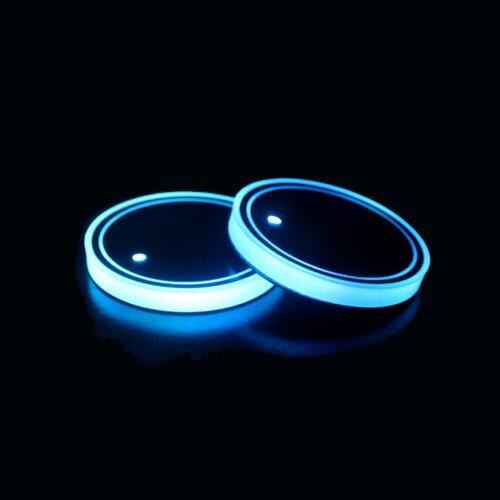 Uds Micro USB recargable LED RGB Color de luz de coche posavasos de bebidas titular Mat inteligente de la lámpara del coche taza de agua accesorios: Whiteboard