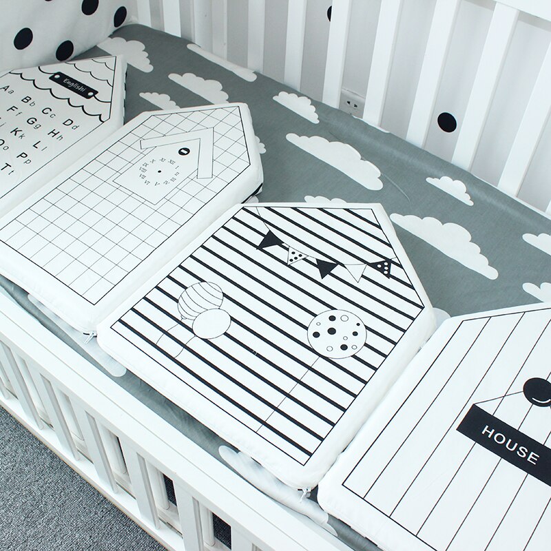 Neonatale Wieg Huis Bumper Crib Protector Katoenen Kussen Pad Bed Hek Nodic Kinderkamer Decoratie 120Cm Wieg Bumper