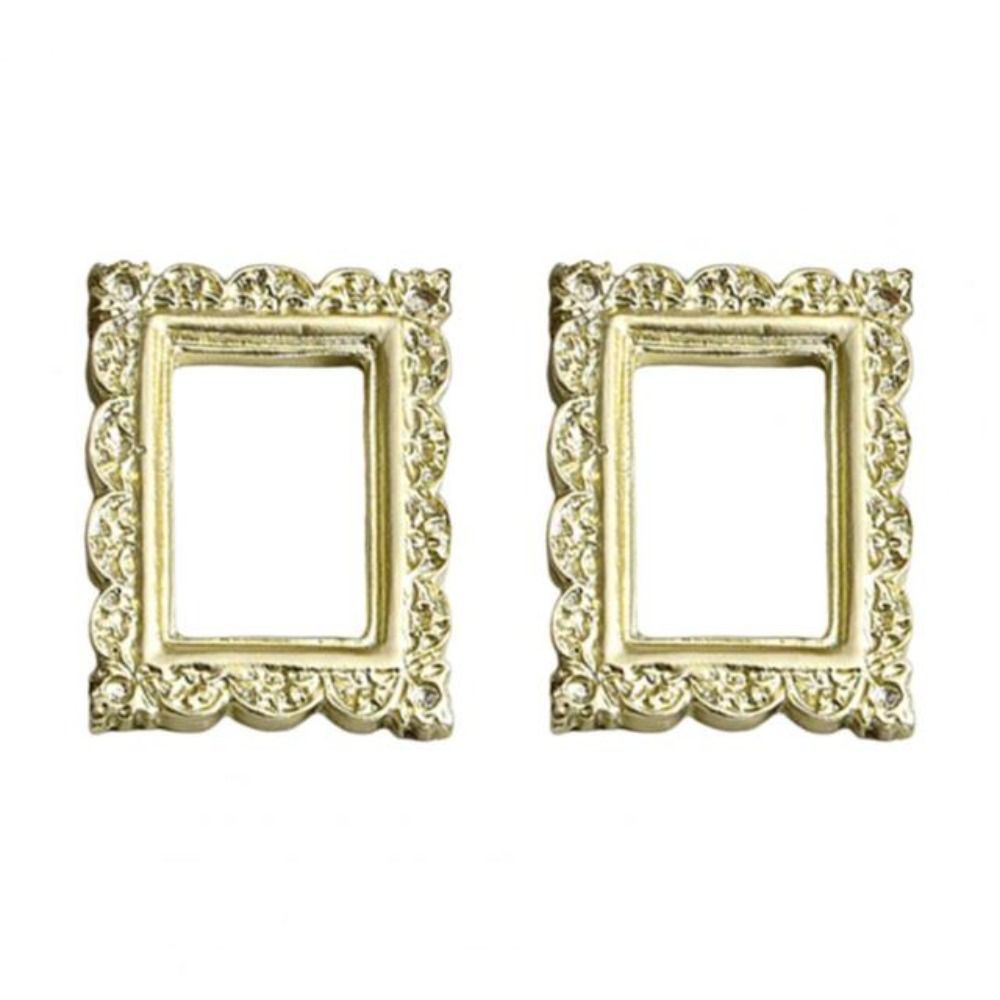 Nice-looking Mini Picture Frame Resin Fine Workmanship Small Size Miniature Photo Frames for: Yellow