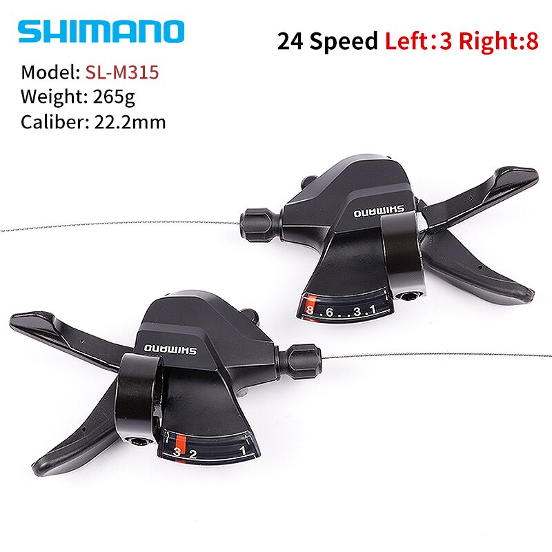 SHIMANO Altus SL-M315 SL-M310 MTB Shifter 2X7 2X8 3x7 3x8 2 3 7 8 14 16 21 24 S Speed Mountain Bike Shift Lever Trigger Set: SL-M315 3x8 speed