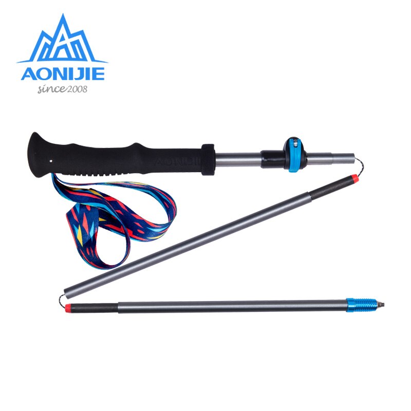 AONIJIE-Bastones plegables ligeros para caminar, bastones de Trekking de fibra de carbono, para senderismo al aire libre, 3 secciones