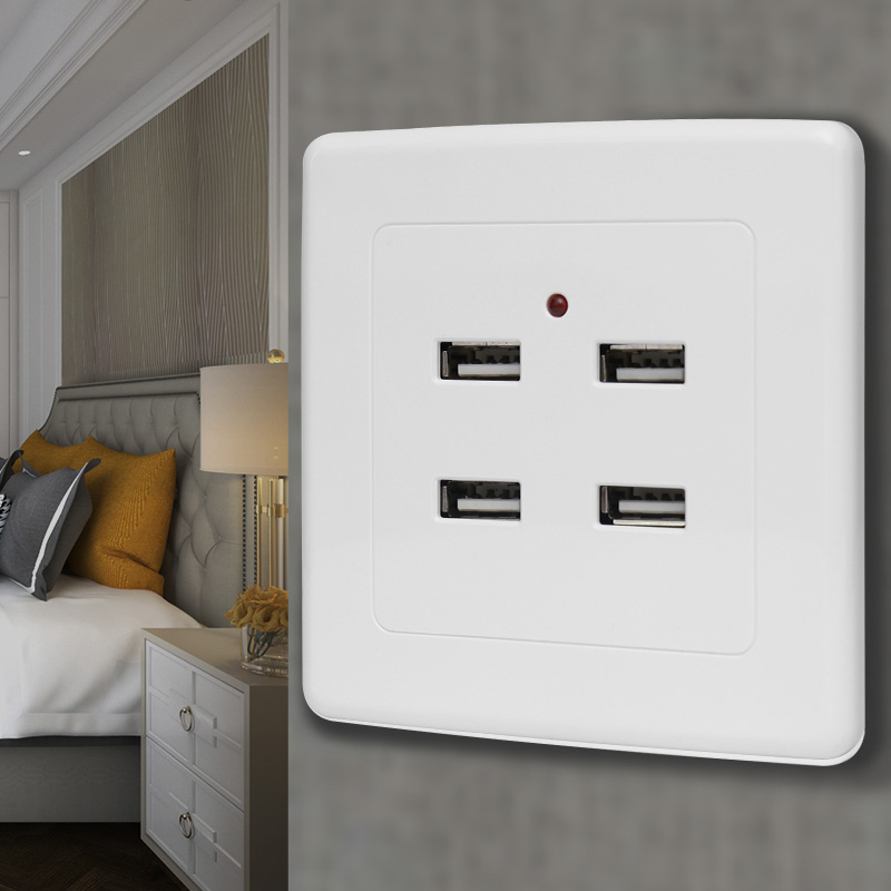 Panel de carga USB tipo c de 2/3/4 puertos montado en superficie, enchufe USB de 220v a 5v, panel integrado oculto en pared, 86 tipos: Tipo 15