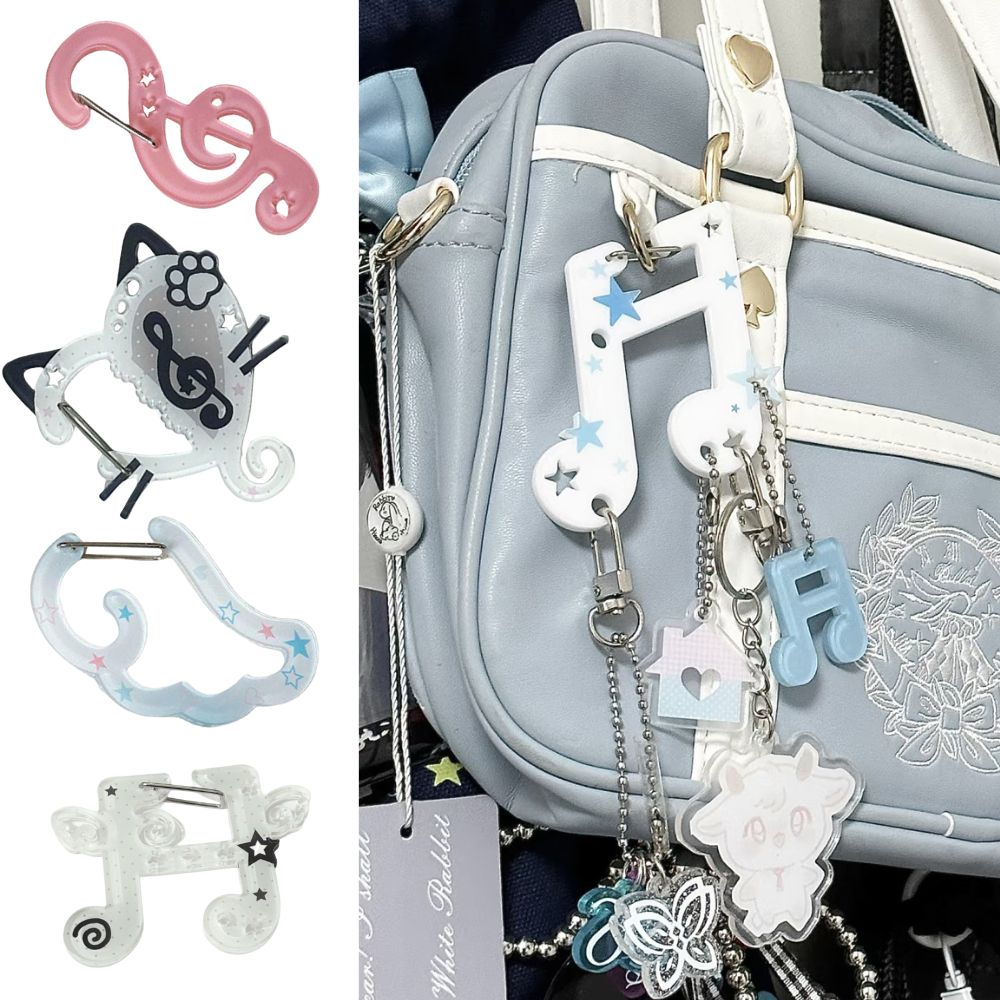 llavero de nota musical de resina para bolsos, bolso , dijes, colgante para bolso, colgante para teléfono Ins, mochila, adorno colgante, llavero con lazo