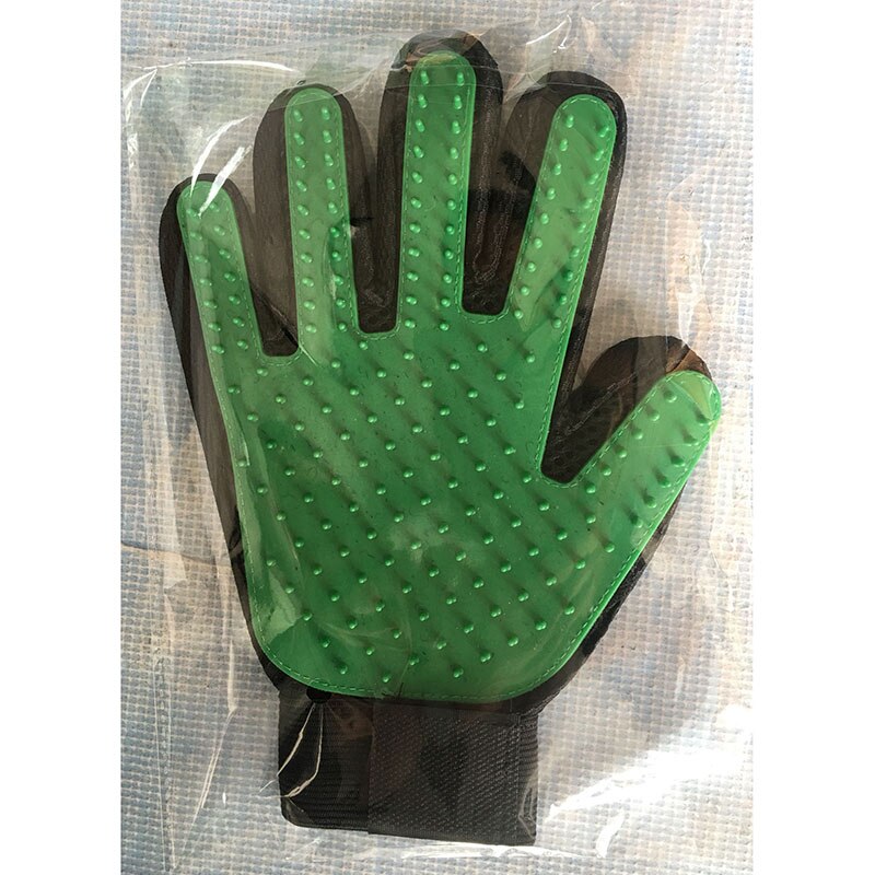 Gant brosse de nettoyage pour chiens | Peigne à poils de chat, gant de toilettage de cinq doigts pour chiens, fournitures de nettoyage pour animaux domestiques: green right