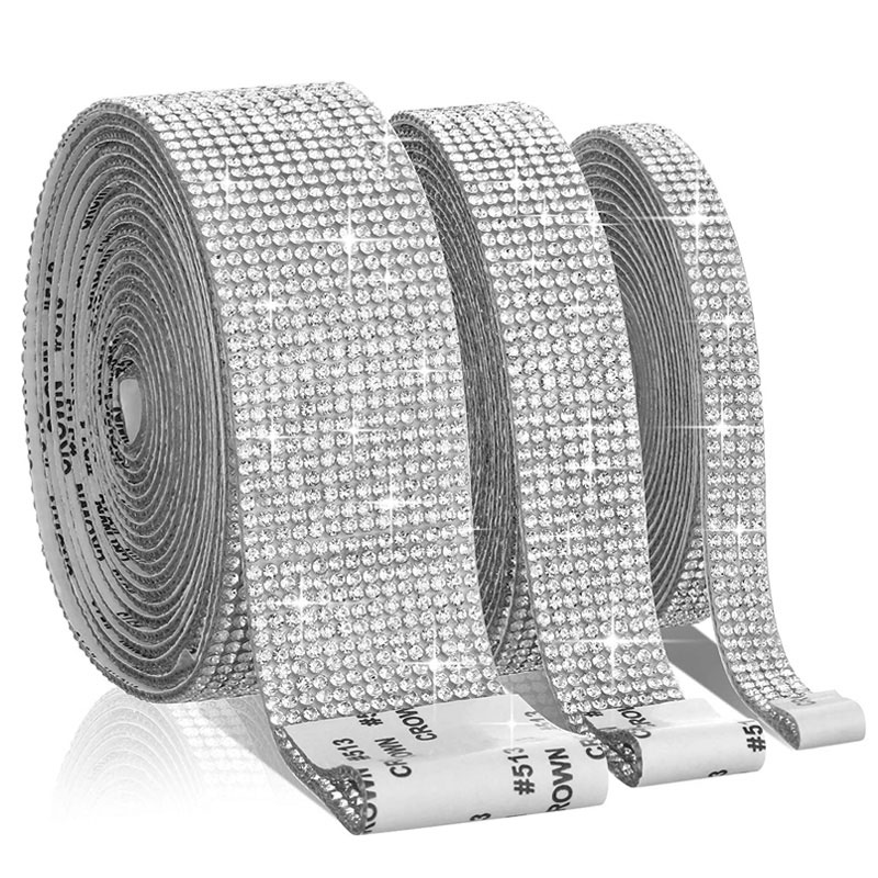 Autocolant autoadeziv cu strasuri de 1 yard, panglica cu cristale sclipitoare, autocolante pentru bijuterie de diamante pentru telefonul auto, pantofi diy, decorare haine