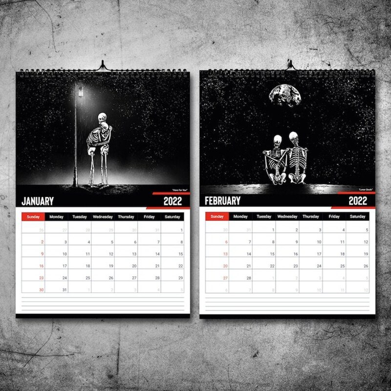 2022 Gothic Art Muur Kalender Met Thuis Woonkamer Decoratie Jaar Kerstcadeaus