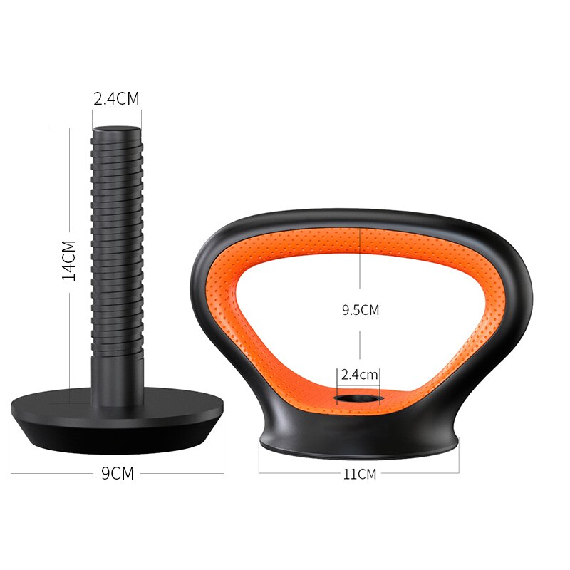 Justerbart kettlebell håndtag til brug med vægtplader hjemme gym træning behagelig kedel bell greb fitness håndvægt udstyr: Stil b