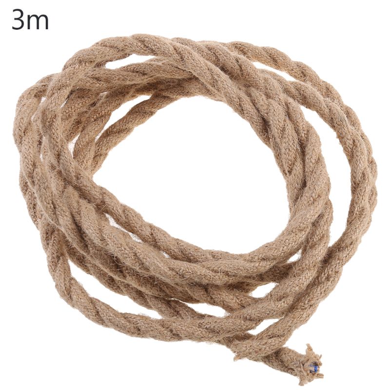Cable trenzado de cuerda Vintage para lámpara, Cable de luz eléctrica, colgante Retro, LED Vintage O30 20, 1/3/10M, 2x0,75