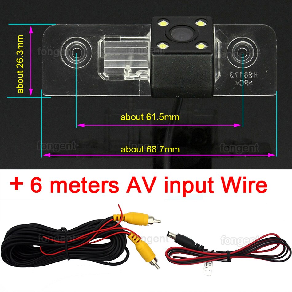 Rear View Backup Omkeren Parking Camera Voor Ford Fiesta St Klassieke Ikon 2002 2003 2004 2005 2006 2007 Auto accessoires: 4led Rear Camera
