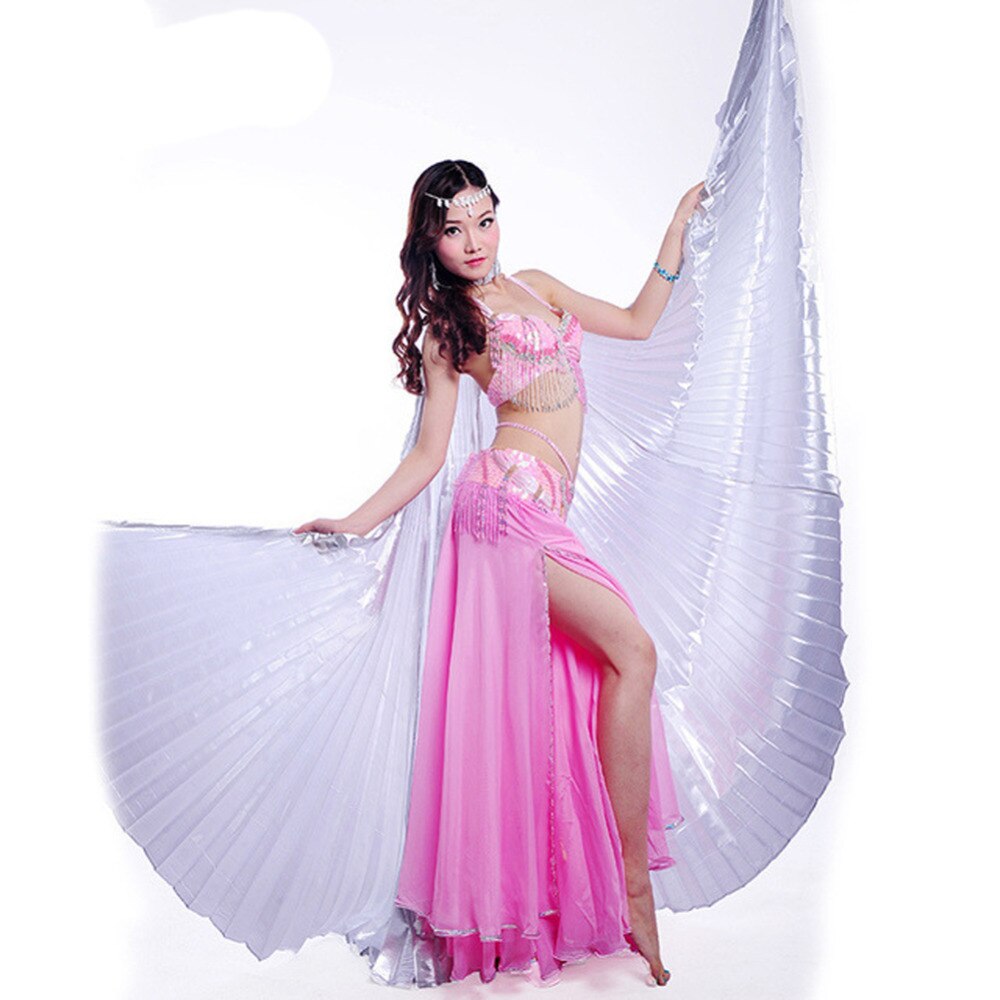 Alas de Isis de danza del vientre exótica, traje de alas de Ángel Isis de apertura de danza del vientre para mujer