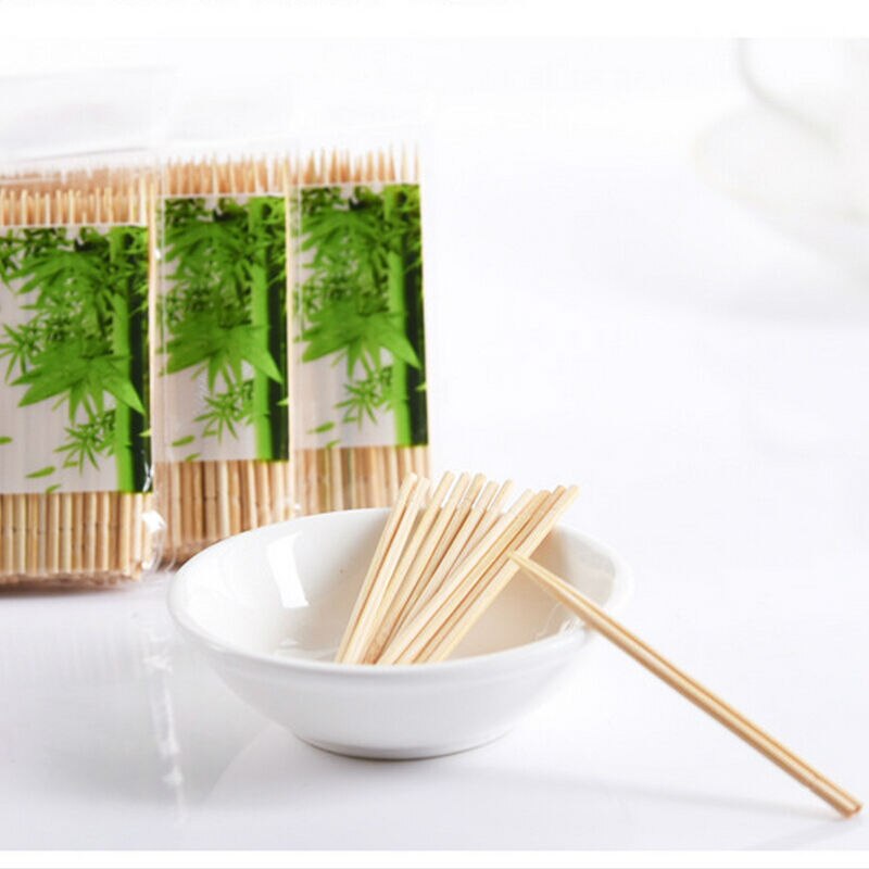 200 Stks/zak Bamboe natuurlijke milieuvriendelijke Tandenstokers Orale Houten Tooth Pick Care AU352