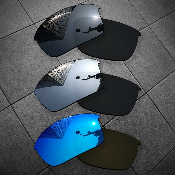 Vonxyz-lentes polarizadas de repuesto para gafas de sol, lentes de sol polarizadas con múltiples opciones, compatible con teléfono móvil, botella de roble Rocket: Black-Ice-Chrome