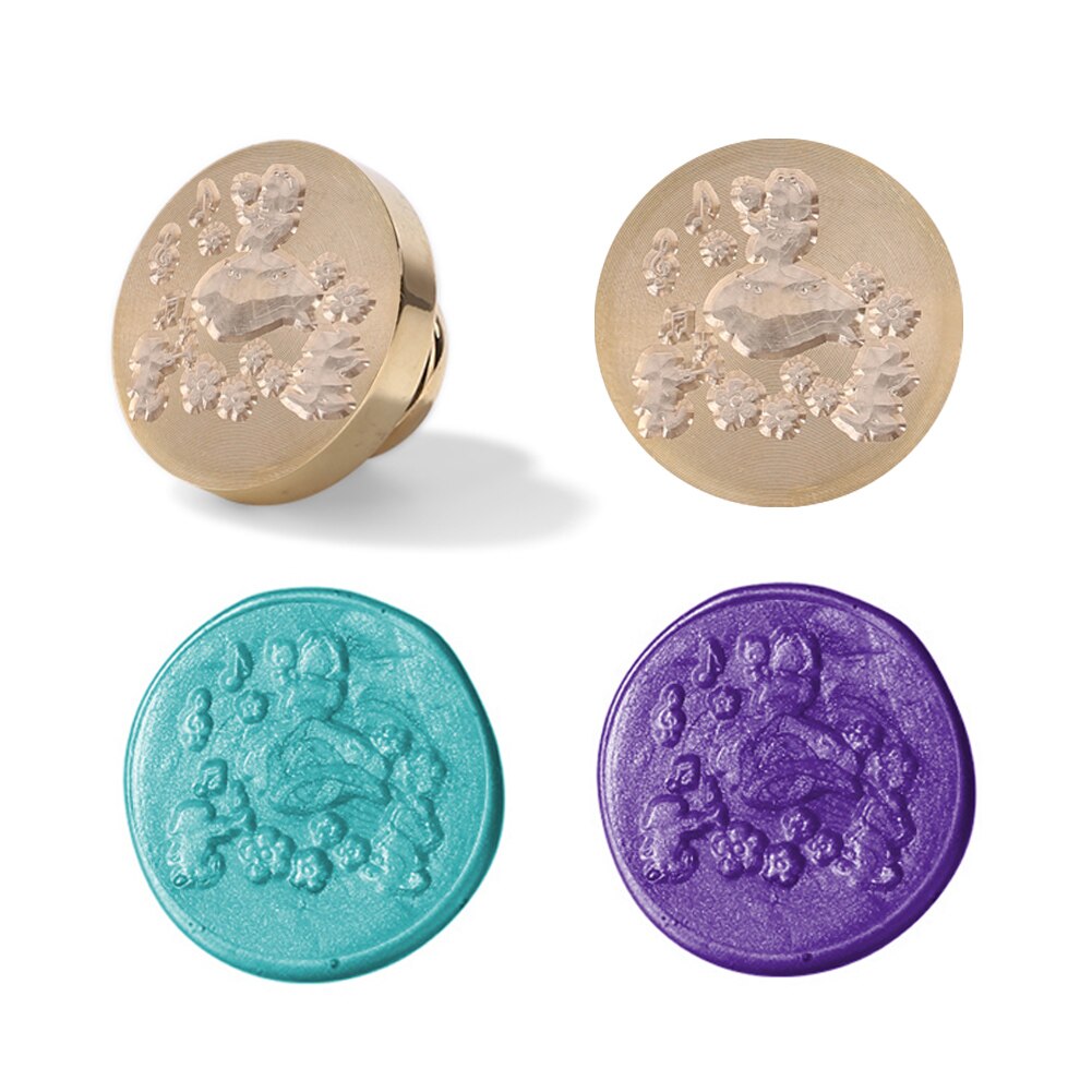 Retro Brand Verf Metalen Lakzegel Postzegels Houten Handvat Planten Patroon Diy Trouwkaarten Decoratie Verjaardag Kaart Seal Stempel: 03