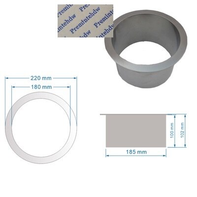 304 stainless Steel Square Round Built-in In Countertop Bench Top Waste Trash Chute Grommet No Cover Bathroom Hotel Public