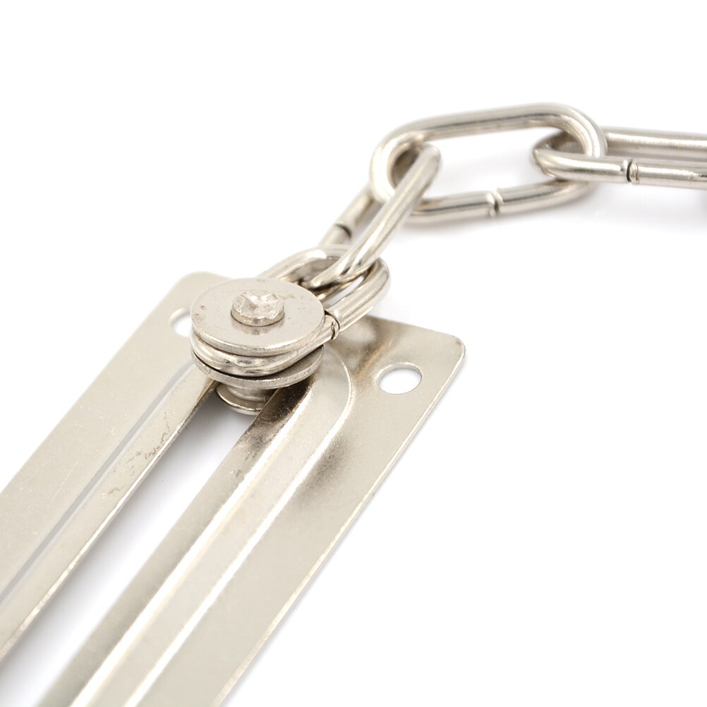 1 pc dørs kædelåse skabslåse sikkerhedsvagt sikkerhedslås til gør-det-selv-dørværktøj til hjemmet sølvfarve