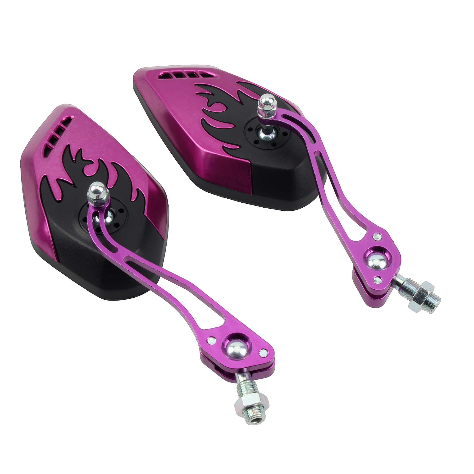 Universele motorfiets scooter achteruitkijkspiegel scooter motor 360 ° Roterende achteruitkijkspiegels Moto Tuning reserveonderdelen: Donkergrijs