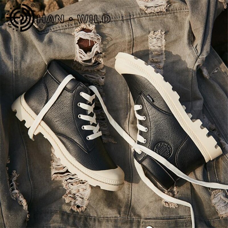 Botines Vintage para hombre, botines con cordones para primavera y otoño, botas de moto para hombre, zapatos informales de estilo británico para hombre