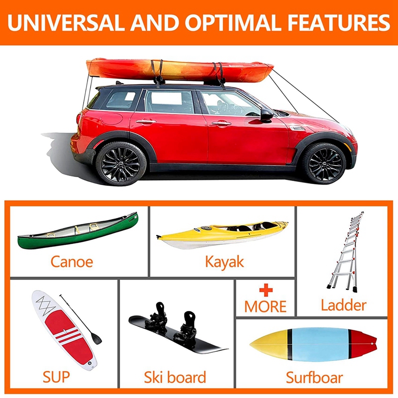 Car Soft Roof Rack Pads Luggage Carrier for Kayak Surfboard-SUP Canoe Kayak Accessories