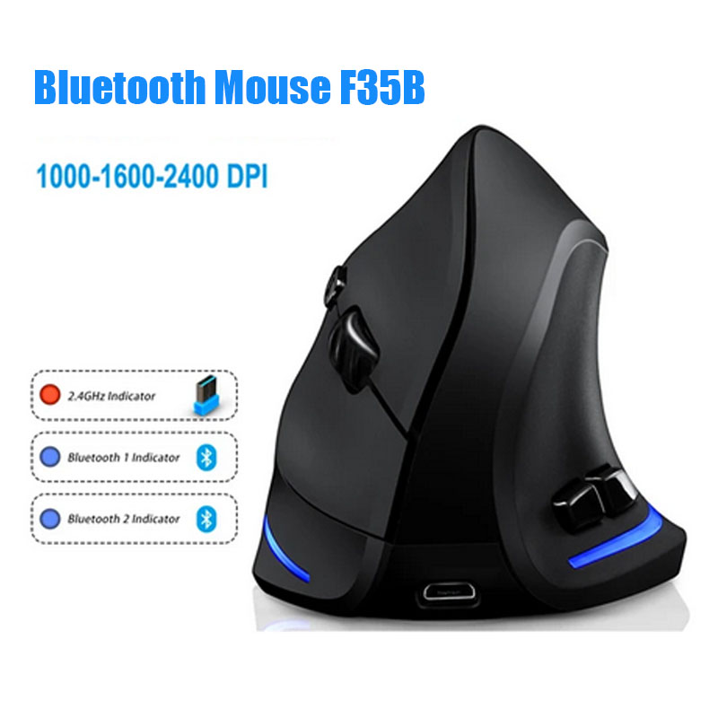 Lefon F33/F26C/F35B souris Trackball/souris ergonomique Bluetooth 2.4G souris Rollerball Rechargeable sans fil pour dessin de bureau PC: GRIS