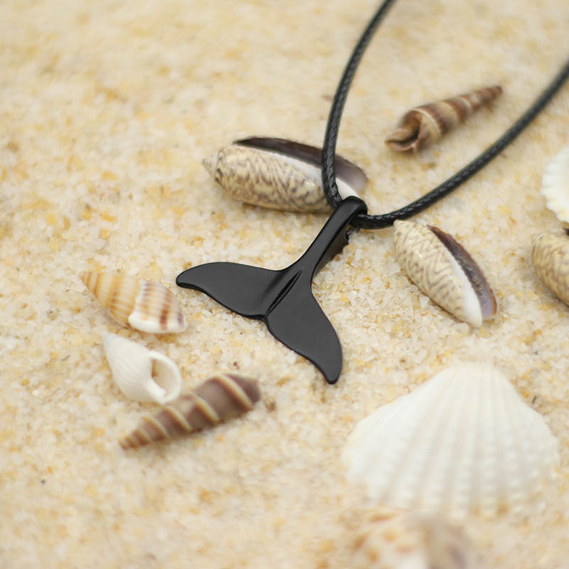 24 cm marine dyr mantahai hval halskjede menn choker krage strandsurfing hals tilbehør anheng smykker for ham: Rustrød