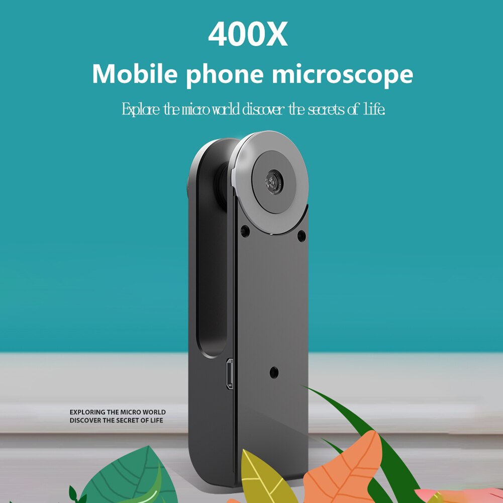 400X Microscope Universal Portable Mobile Phone Microscope Magnifier Magnification Lens for Android for iOS