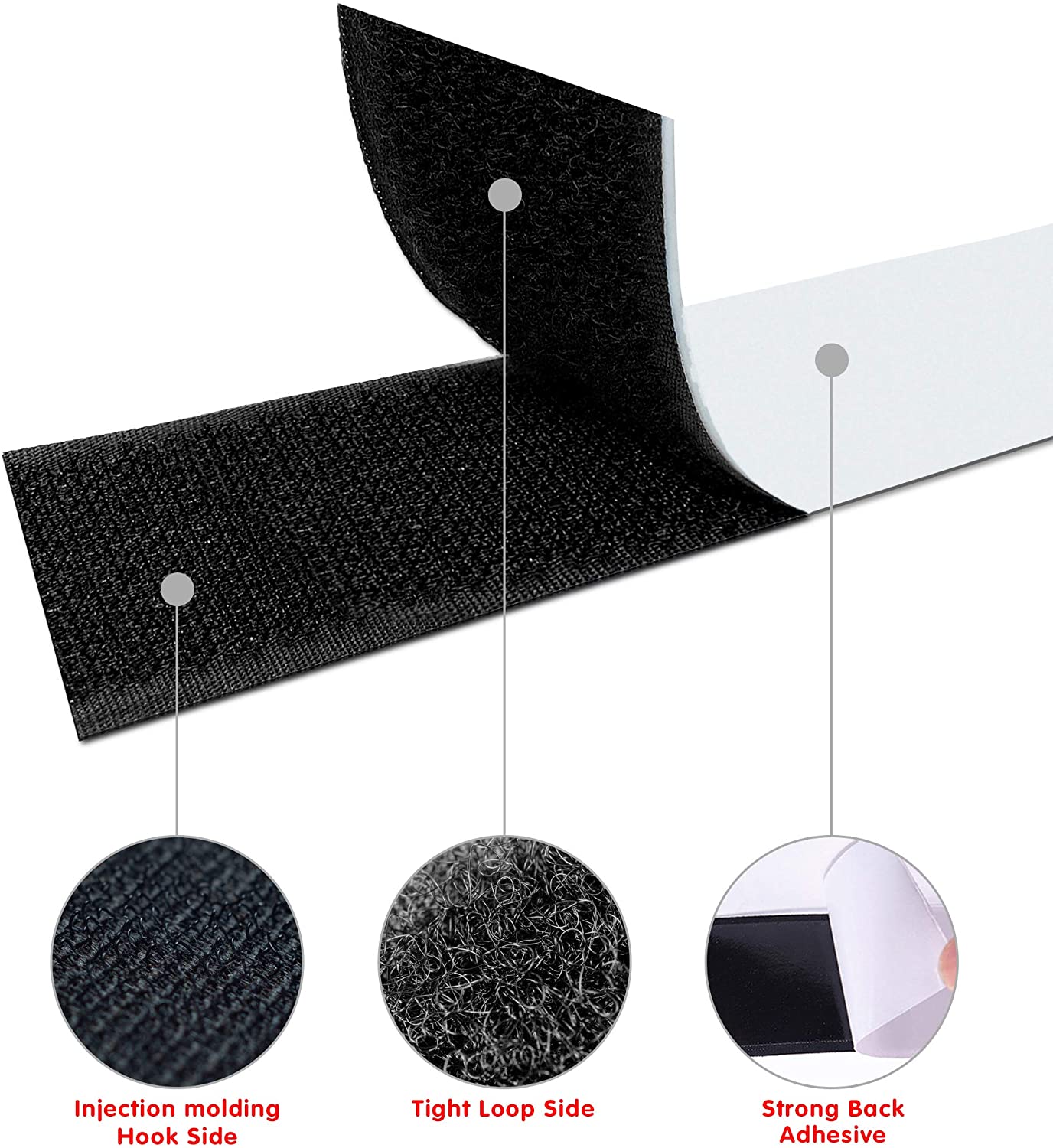 30 Black Double-sided Magic Adhesive Pads Strong Adhesive Pads for Heavy-duty Adhesive Installation Tapes for Wall Floor Doors