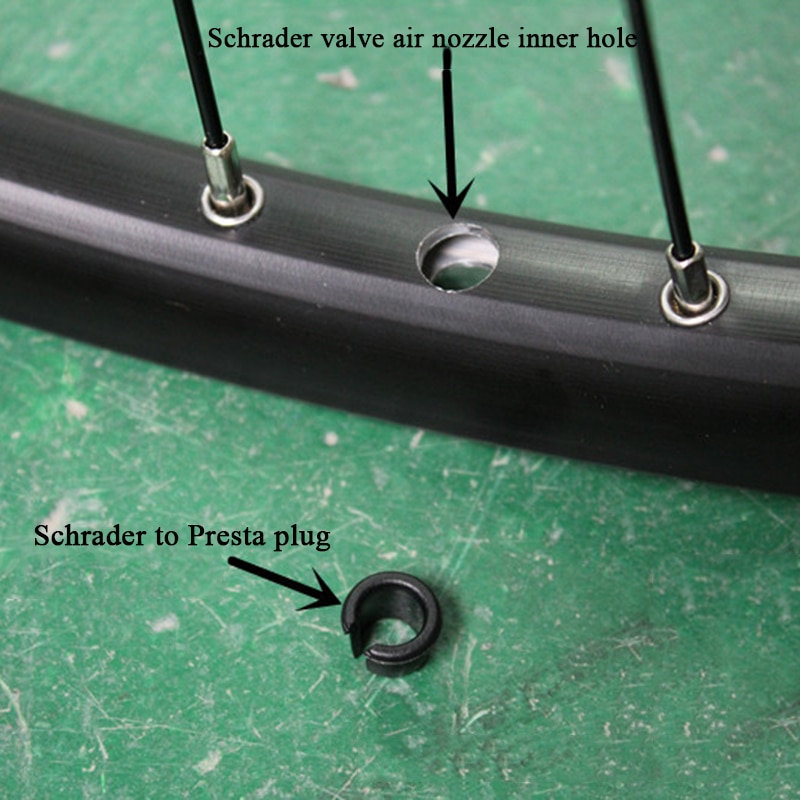 Conversion de Valve de vélo, rondelle en plastique, jantes de Valve Schrader, changement à Presta 100, accessoires de chambre à air, 10 pièces, 50 pièces, AV-FV pièces