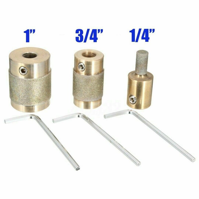 Broca para trituradora de diamante, herramientas de cabezal de 1 pulgada, 3/4 pulgadas, 1/4 pulgadas, 3 tamaños, núcleo de latón