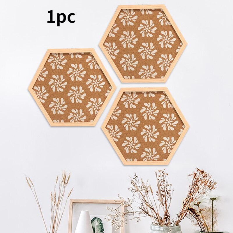 Kurk Houten Muur Opknoping Bericht Bulletin Frame Opmerking Opmerking Memo Board Voor Thuis Kantoor Winkel School Foto Achtergrond 1 X