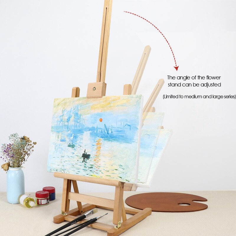 41Cm Art Mini Artist Wooden Table Folding Painting Easel Frame Adjustable Tripod Display Shelf Outdoor Studio Display