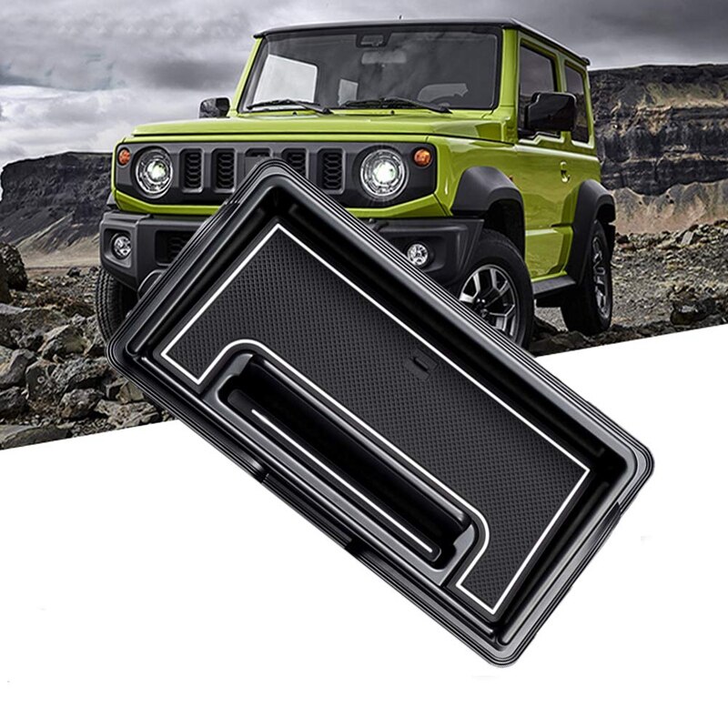 Para Jimny Sierra JB64 JB74 organizador de almacenamiento de salpicadero de coche, soporte de teléfono organizador de apoyabrazos central para Suzuki Jimny