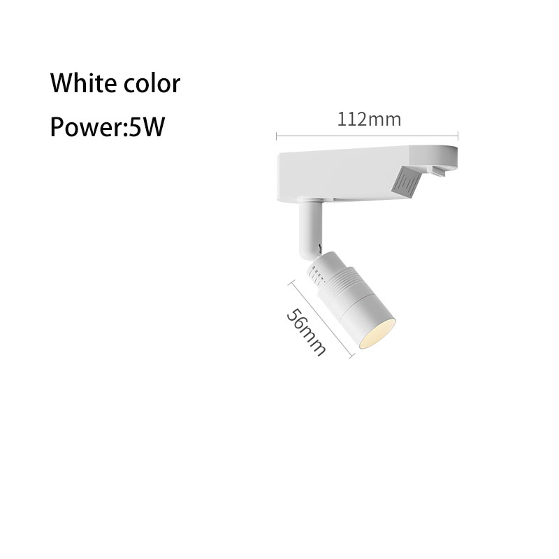 Led Track Light 3-60 Degree Adjustable Focus Small Beam Angle Rail Spot Lamp Atmosphere Museum Art Restaurant Ceiling Lighting: Orange / black