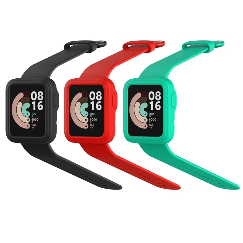 Coque de protection en TPU souple pour Xiaomi Mi Watch Lite, cadre de protection à bord complet, étui antichoc pour Mi Watch Lite Redmi Watch 2 Lite