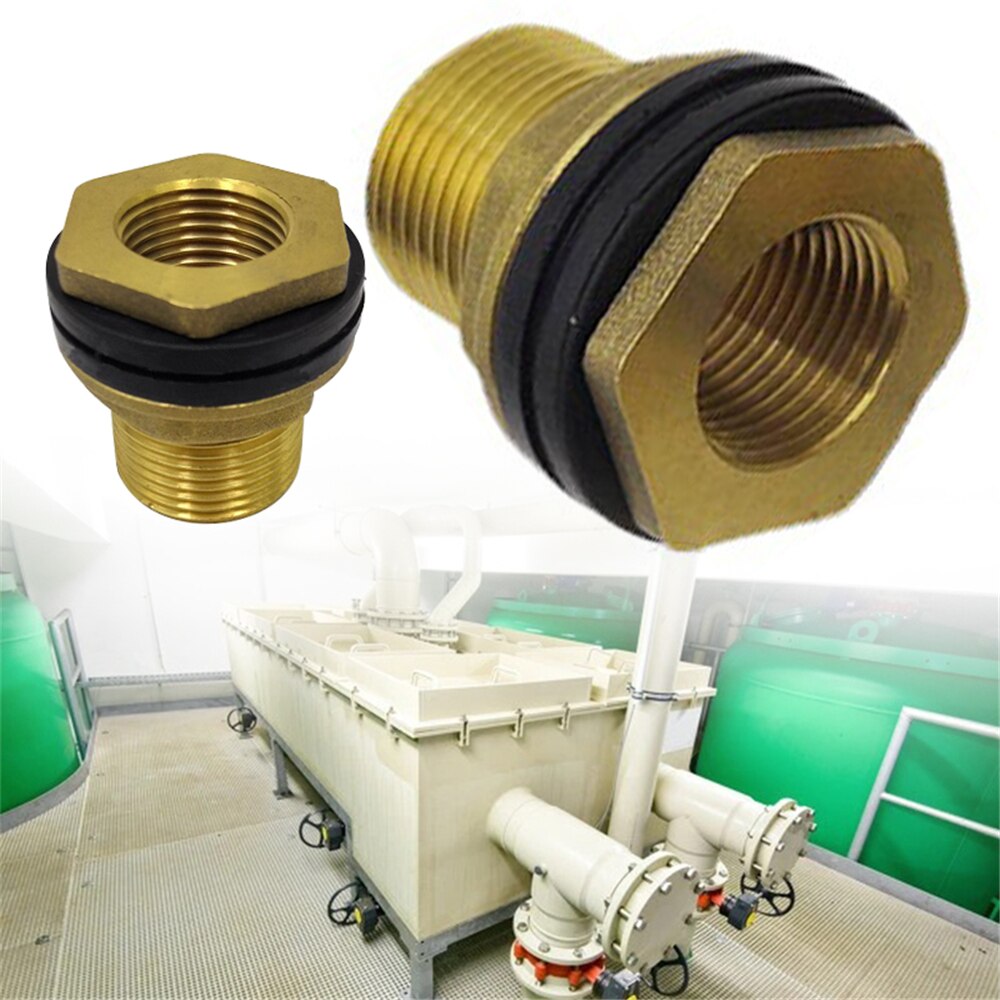 Water Tank Connector 1/2" To 3/4" Copper Joint Fittings Fish Tank Drainage Male Female Diameter Connector Threaded Bulkhead Part