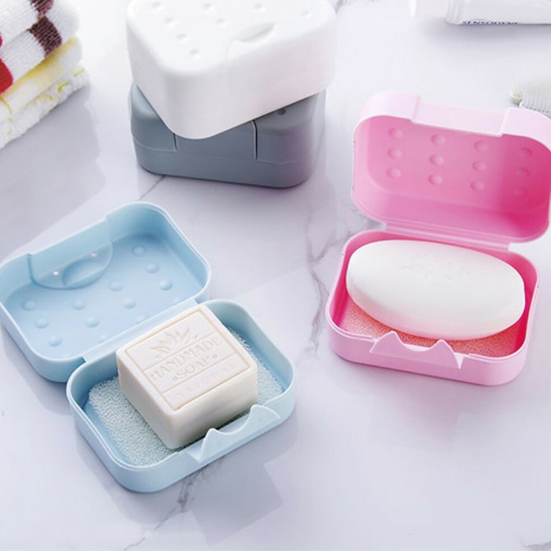 Travel Soap Dish Box Case Holder For Home Or Travelling,Simple Cleaning Travel Soap Dish Box Soap Saver Soap Holder