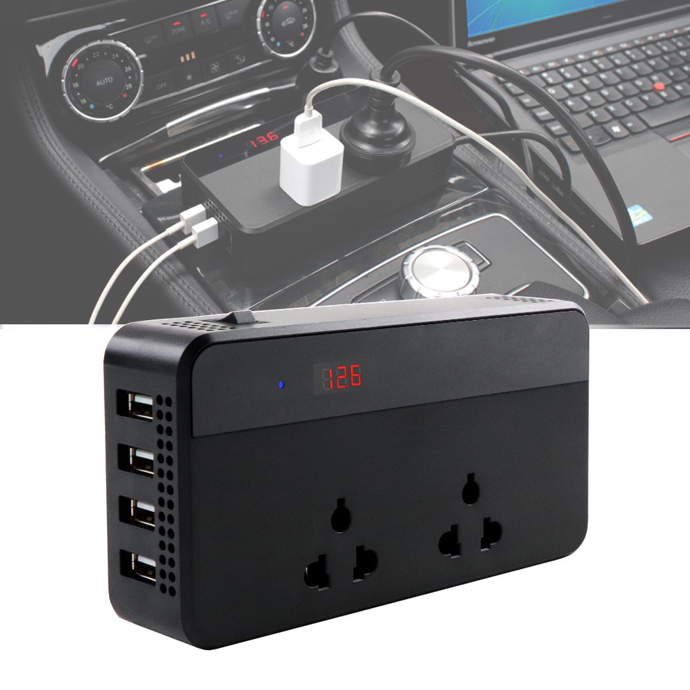 WHDZ Auto inverter DC 12 v/24 v naar AC 220 v stopcontact converter multi-functie Met 4USB Socket Charger Auto Sigarettenaansteker