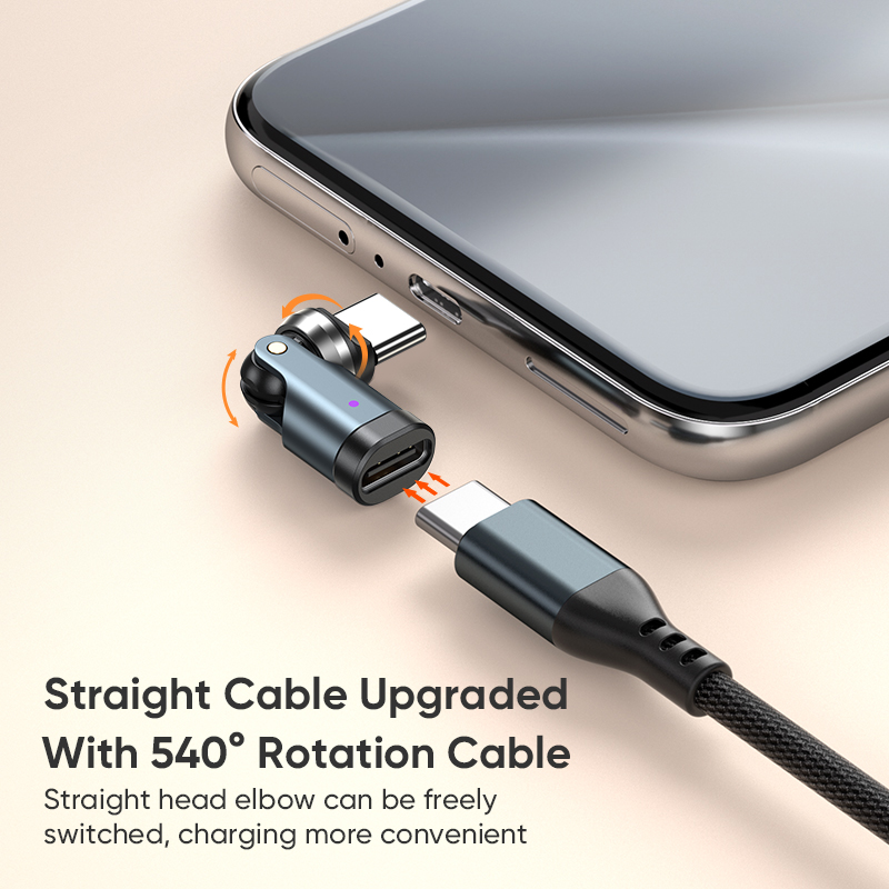 AUFU 240W USB C Adapter USBC To Type C OTG Fast Charge Cable Adapter Type C Male To Female Converter For iPhone16 Macbook Laptop