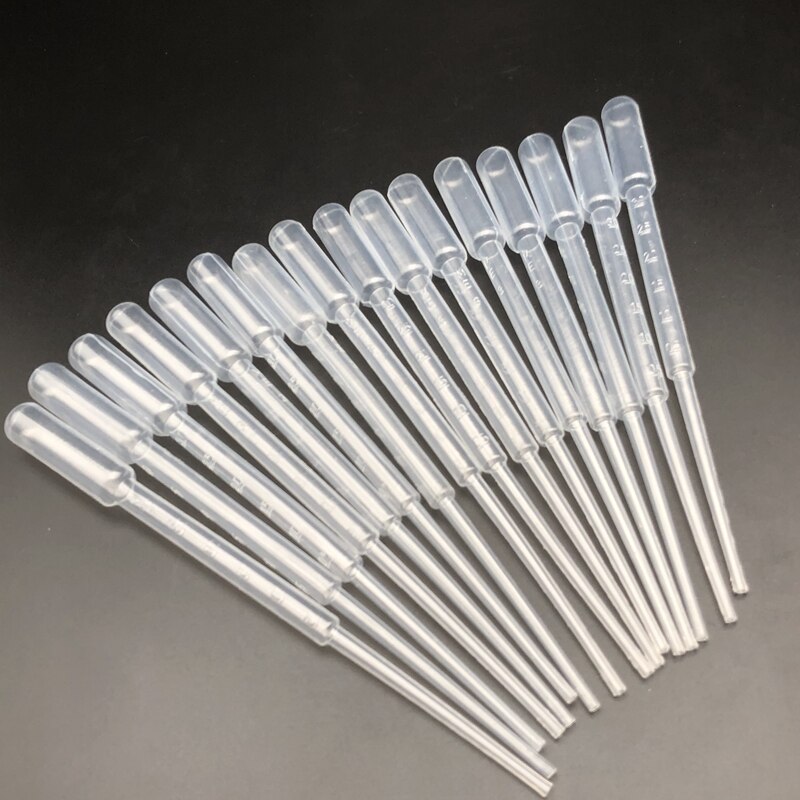 200pcs lab 0.2ml 0.5ml 1ml 2ml 3ml 3ml-L 5ml 10ml plastic pasteur pipette transfering dropper for school experiment