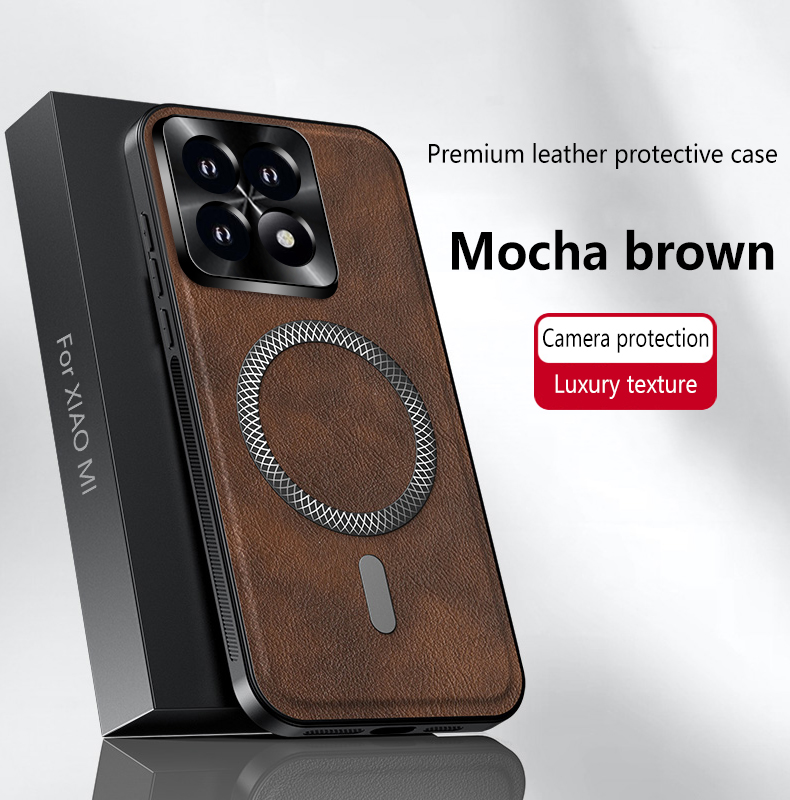 Case Voor Xiaomi 14T 13T Pro Case Cover Voor Xiaomi Mi 15 15s 14 13 12 12s Pro 5G Telefoon Case Xiaomi 15 14 Ultra Cover: silicium / Bruin