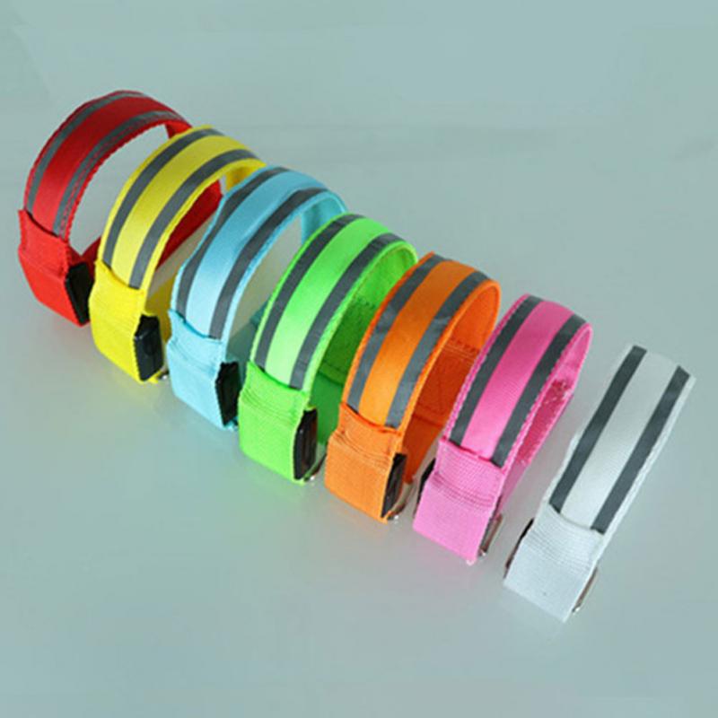 SLILE Arm Warmer Belt Bike LED Luminous Armband LED Safety Sports Reflective Belt Strap Snap Wrap Light up Arm Band Armband