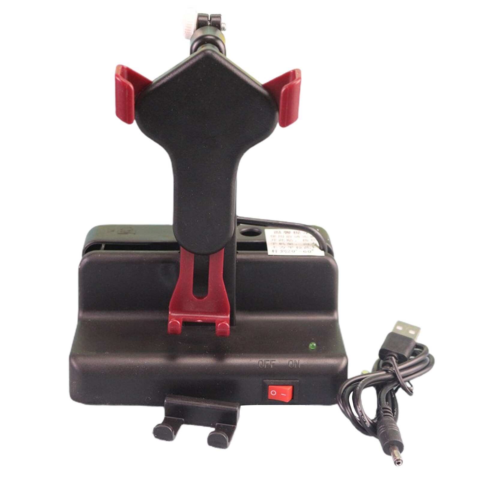 Dispositif de balancement pour téléphone, balancier de sécurité, secoueur automatique, accessoires avec câble USB, fournitures intelligentes, podomètre, brosse à mouvement silencieux: Rose red