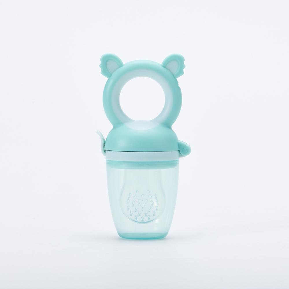 Cartoon baby fruit complementary food bite bag / baby fruit and vegetable music complementary food device...: Green