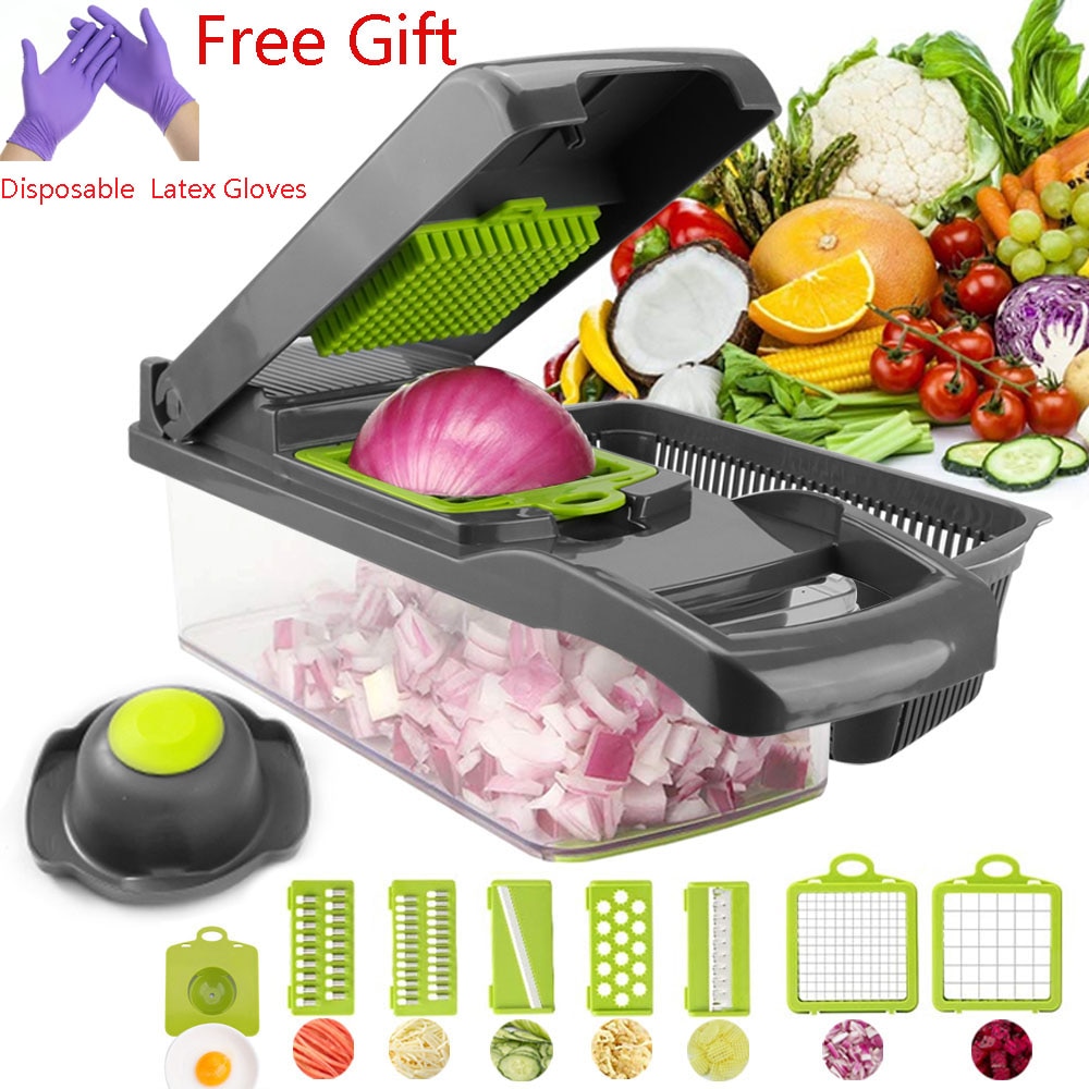 Mandoline snijder groentesnijder fruit aardappelschiller wortelrasp keukenaccessoires mand groentesnijder gereedschap овощерезк