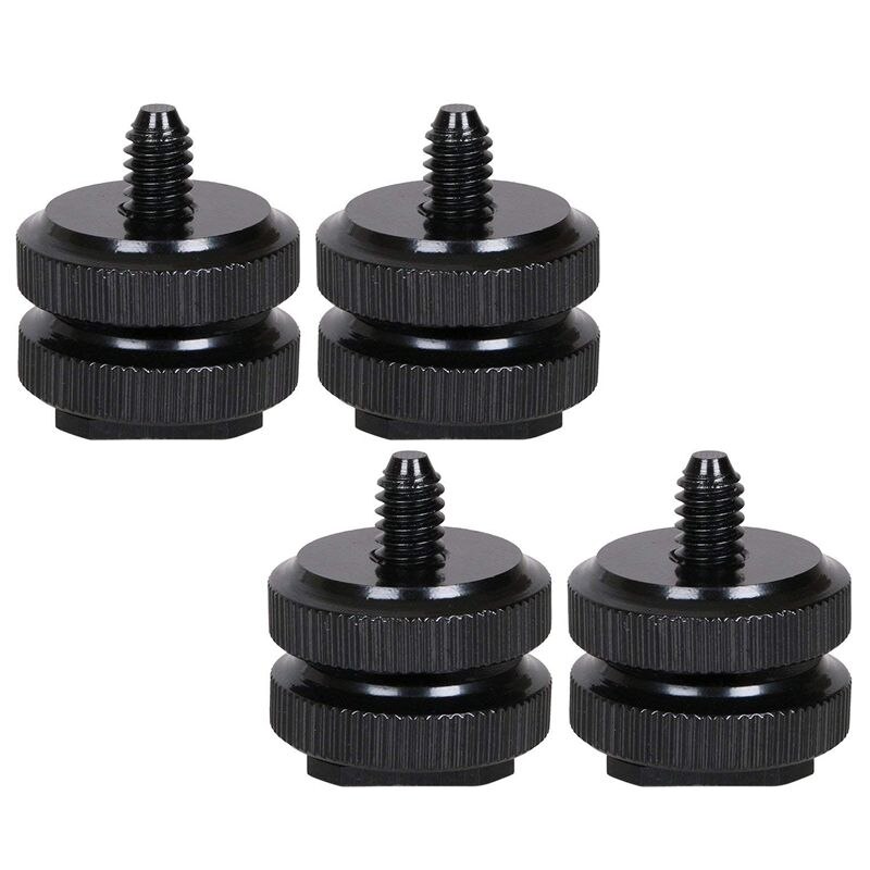 Kamera Schuh montieren zu 1/4Zoll-20 Stativ Schraube Adapter, Blitz Schuh Halterung für DSLR Kamera Anlage (Pack von 4): Ursprünglich Titel