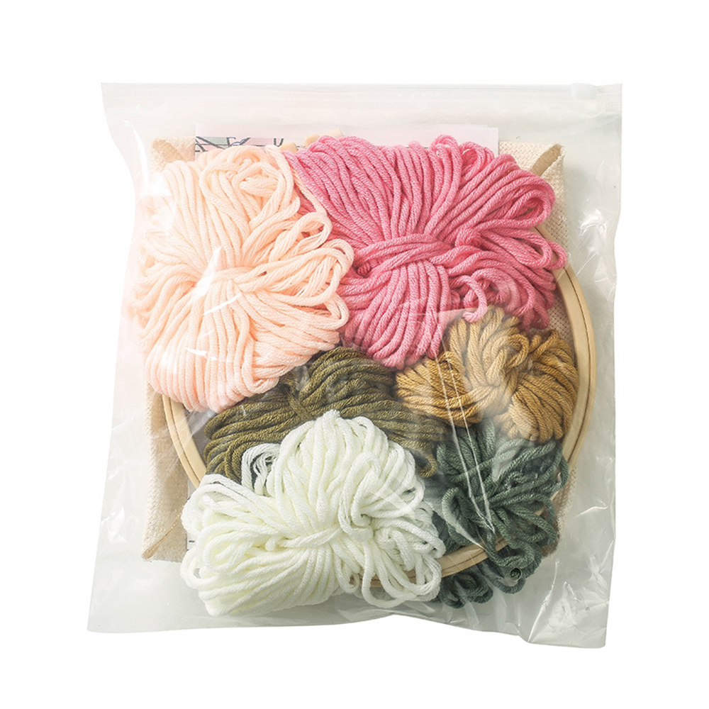 Embroidery Punchneedle Kit W/ Hoop Cross Stitch Set Punch Needle Embroidery For Handmade Beginner Decor