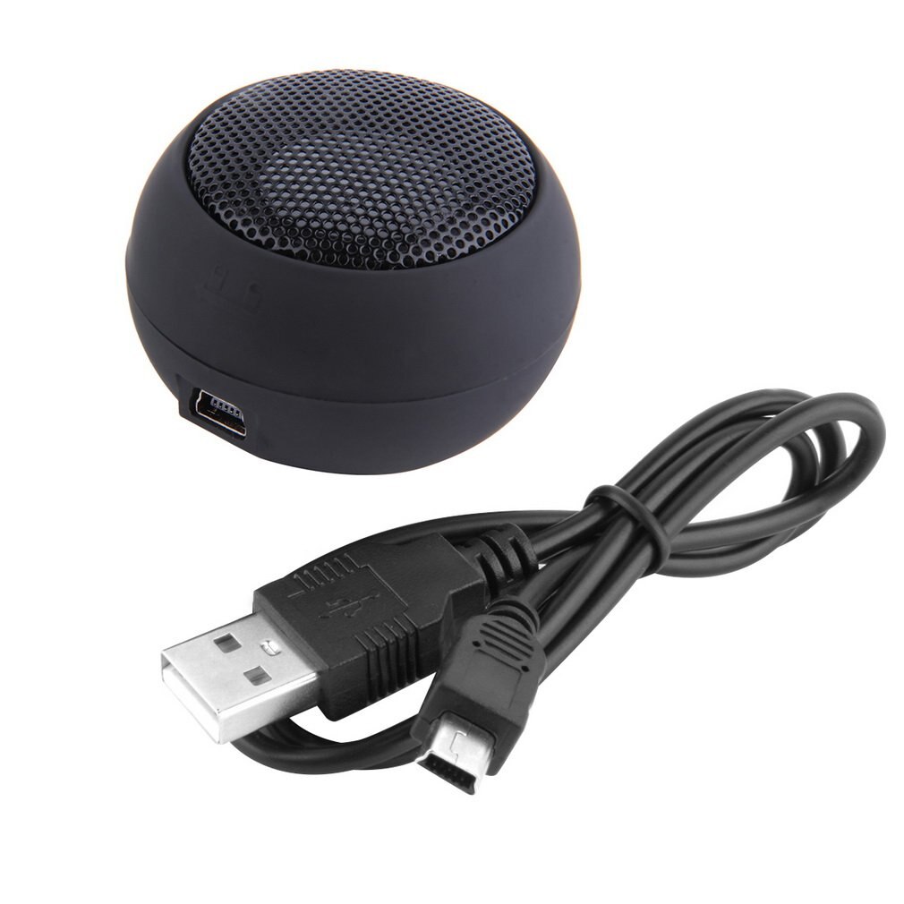 3.5mm jack minihögtalare musikspelare stereo hamburg typ tet_scopic plug-in ljudhögtalare för samsung telefon pc bärbar: Svart