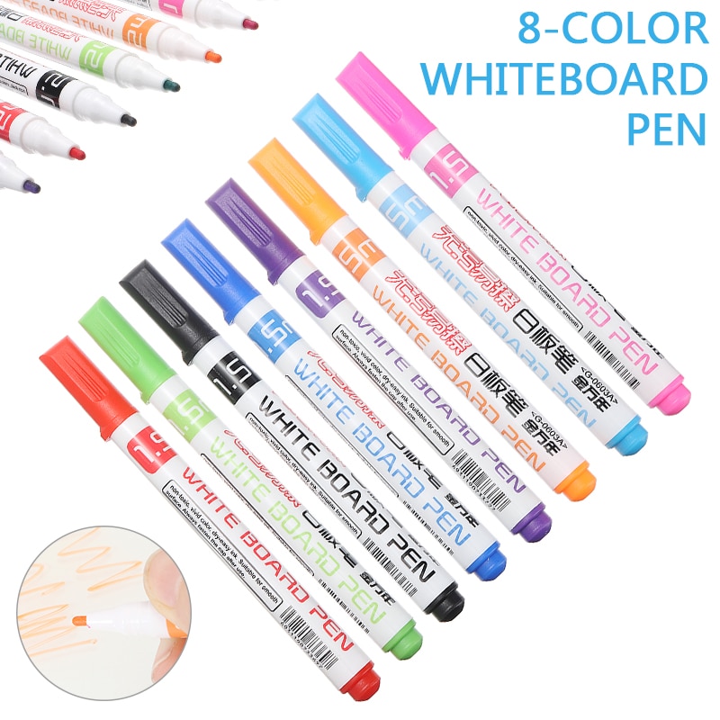 8 Kleuren Whiteboard Marker Pennen Set Uitwisbare Whiteboard Pen Kids Tekening Pennen Niet Giftig Kinderen Art Schrijven Supply